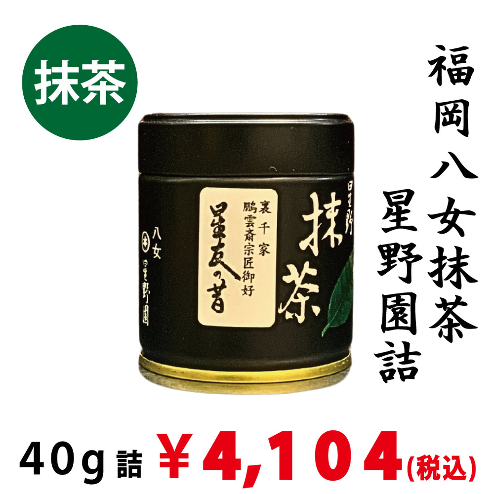 現在店頭販売のみ：八女抹茶】星野園詰「星友の昔」40g詰 ※ネコポス便