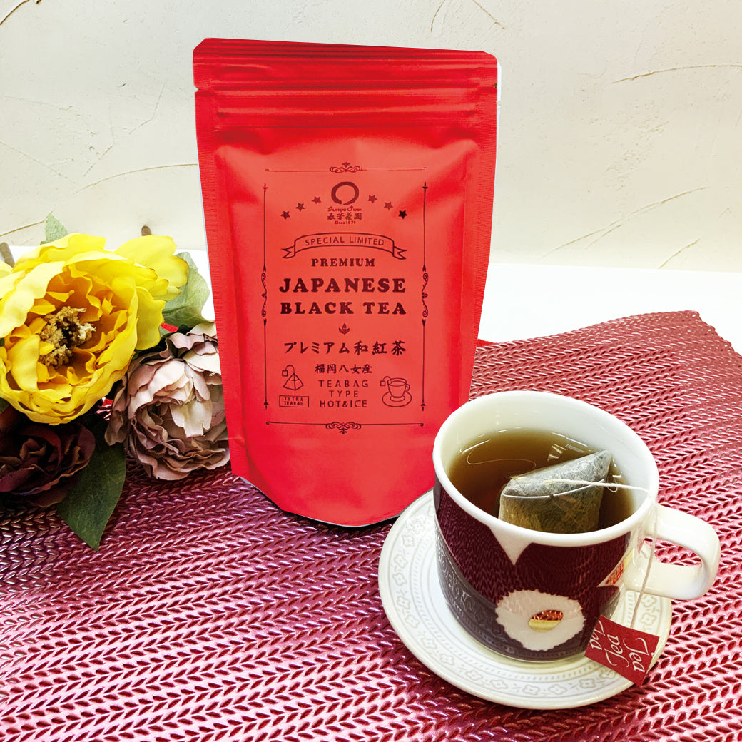 【福岡八女産】「プレミアム和紅茶紐付きティーバッグ」2.5g×10P　※ネコポス便不可