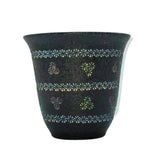 京焼・清水焼　南蛮帯三島カップ　300ml