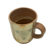 京焼・清水焼　志野花三島マグカップ　350ml