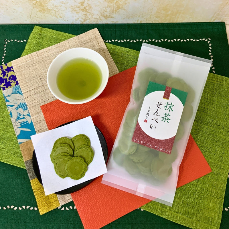新商品！抹茶せんべい４０ｇ詰　※ネコポス便不可