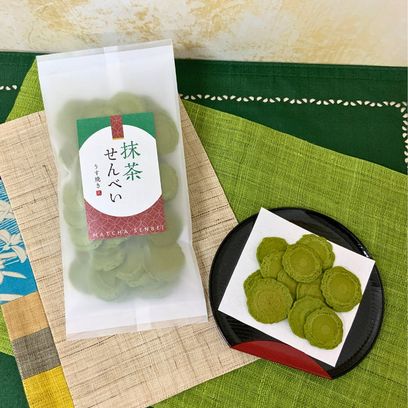 新商品！抹茶せんべい４０ｇ詰　※ネコポス便不可