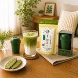 抹茶オレにおすすめ！【静岡産】抹茶「初芳」100ｇ＆【加賀山中塗】抹茶シェイカーセット※ネコポス便不可