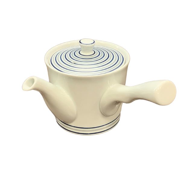 THOMAS様　ステンレス加工品 波佐見焼 ステンレスフィルター付急須「白磁渦」 425ml – 春芳茶園WEB
