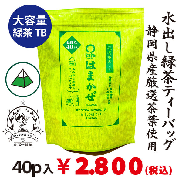 静岡森産】 水出し緑茶「はまかぜティーパック」5g×40P詰｜春芳茶園