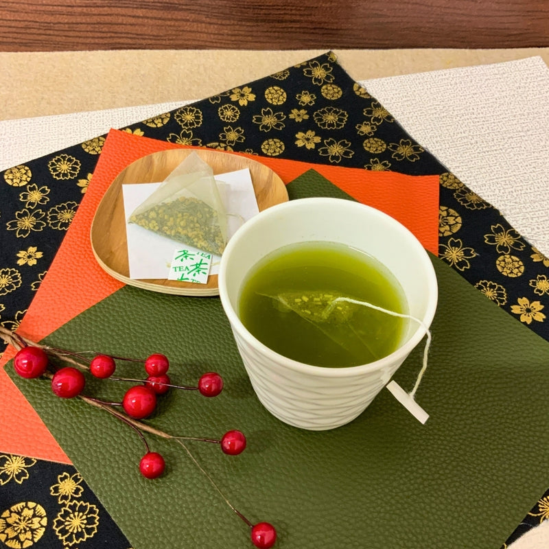 特別価格！贈答箱入！緑茶・ほうじ茶・抹茶入玄米茶「三種の紐付きティーバッグセット」※ネコポス便不可