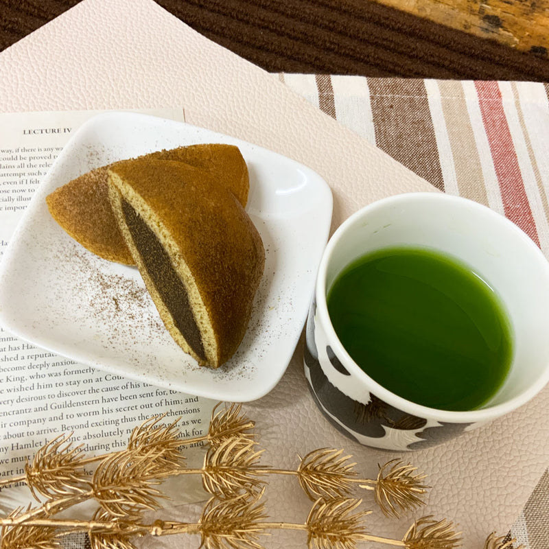 季節限定販売！新商品ほうじ茶どら焼き２個セット粉末ほうじ茶付き