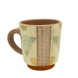 京焼・清水焼　志野花三島マグカップ　350ml
