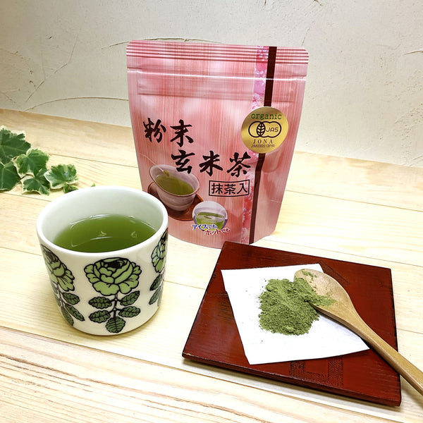 有機粉末 抹茶入玄米茶40g