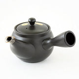 常滑焼 黒泥Ｖ字柄 帯アミ急須 600ml